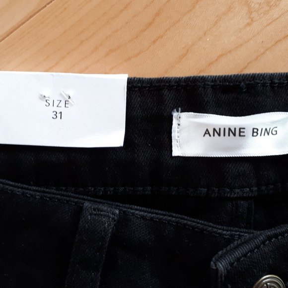 Anine Bing Brodie Distressed Mid-Rise Skinny Jeans - Picture 7 of 8